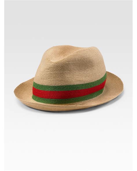 gucci straw hat fedora